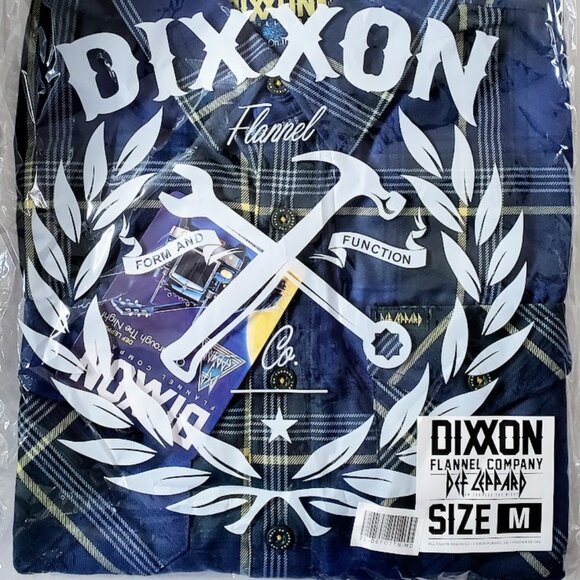 DIXXON Flannel x DEF LEPPARD - ON THROUGH THE NIGHT - Collab Flannel - Men's M - Picture 10 of 12